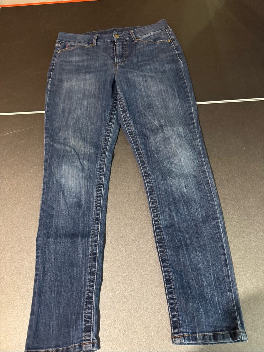Seven7 Women's Indigo Straight-Leg Jeans Size 14